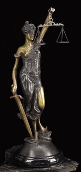 Blind Justice Bronze Lady High-End Statue Law Office Decor